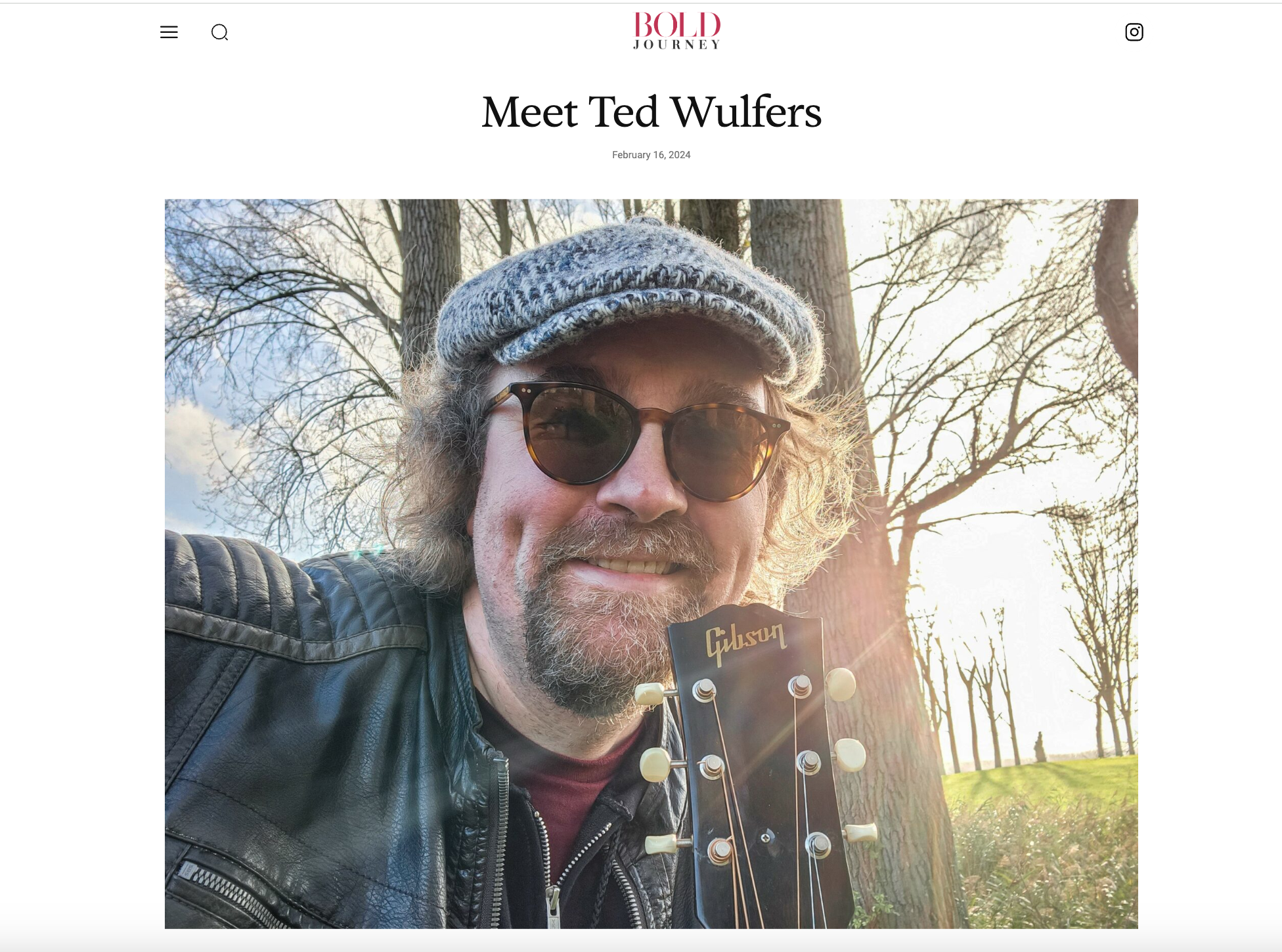 Meet Ted Wulfers in Bold Journey Magazine